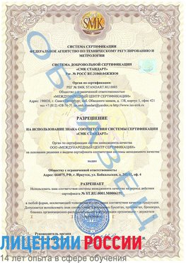 Образец разрешение Северодвинск Сертификат ISO 50001